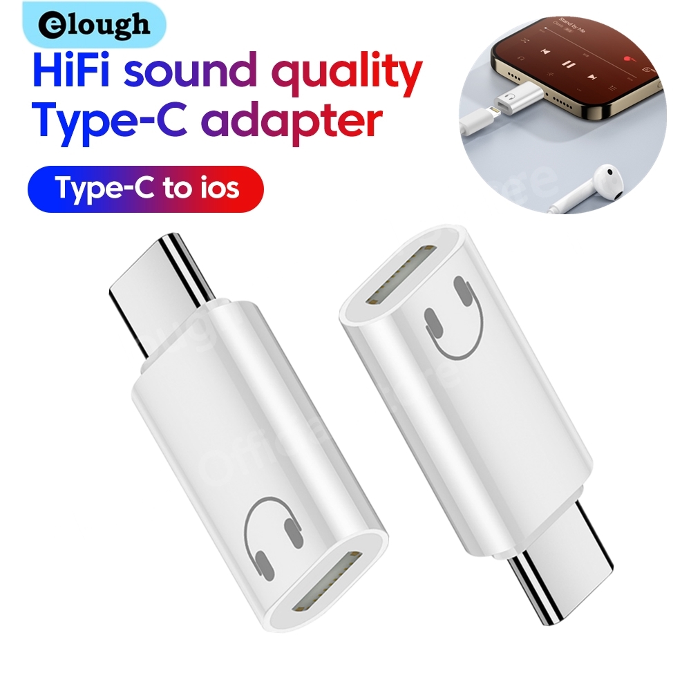 Wired Earphone Lightning - Adattatore Elough Lightning a tipo C
