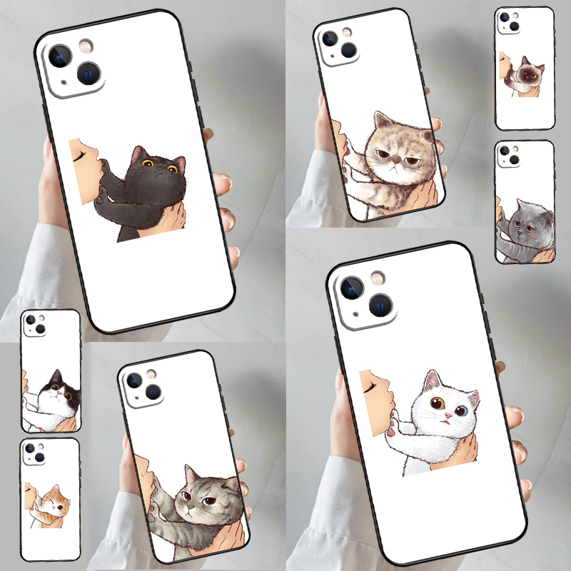 Oppo Reno 12 - Custodia a cartone animato con gattino